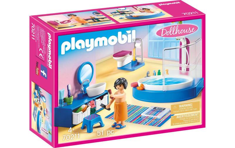 Playmobil® Spielbausteine »Dollhouse Badezimmer 70211«, (51 St.) von Playmobil®