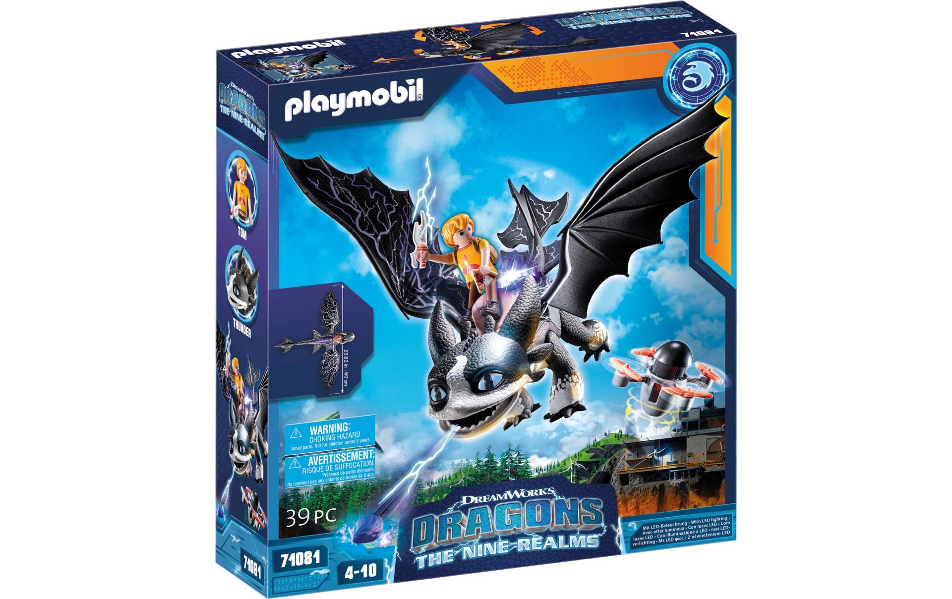 Playmobil® Spielbausteine »Dragons The Nine Realms – Thunder & Tom 71081«, (39 St.) von Playmobil®