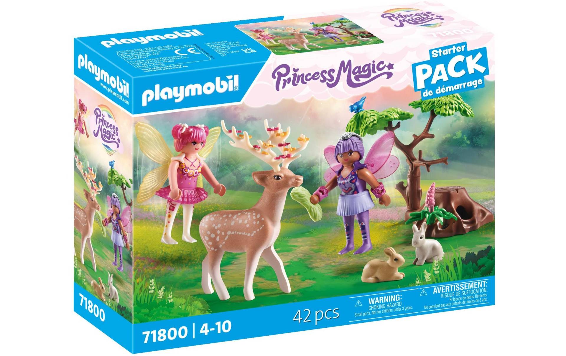 Playmobil® Spielbausteine »Fairies Feen mit süssen Waldtieren 71800«, (42 St.) von Playmobil®