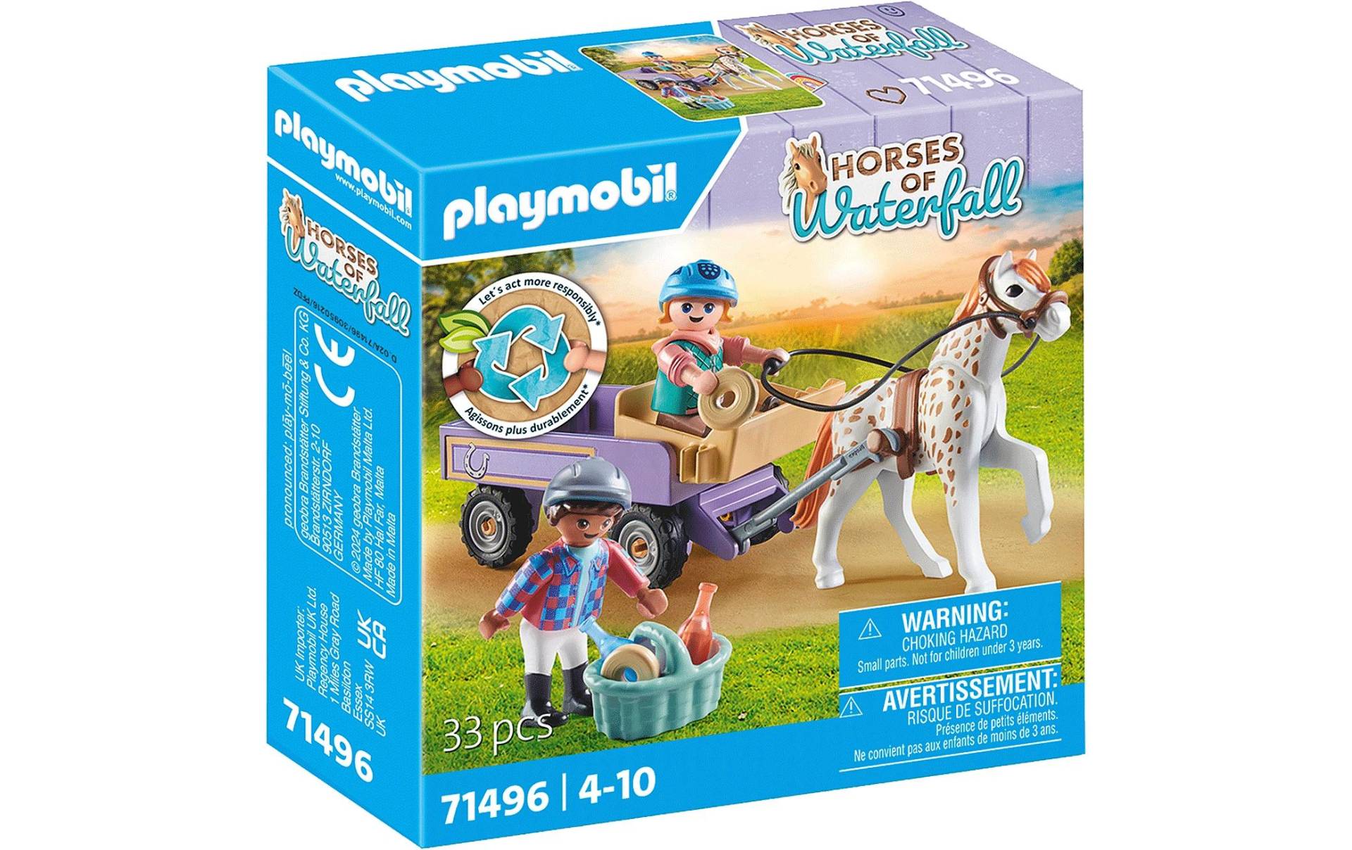 Playmobil® Spielbausteine »Horses of Waterfall Ponykutsche 71496«, (33 St.) von Playmobil®