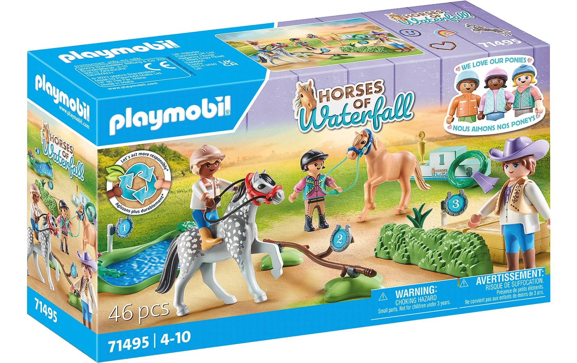 Playmobil® Spielbausteine »Horses of Waterfall Ponyturnier 71495«, (46 St.) von Playmobil®