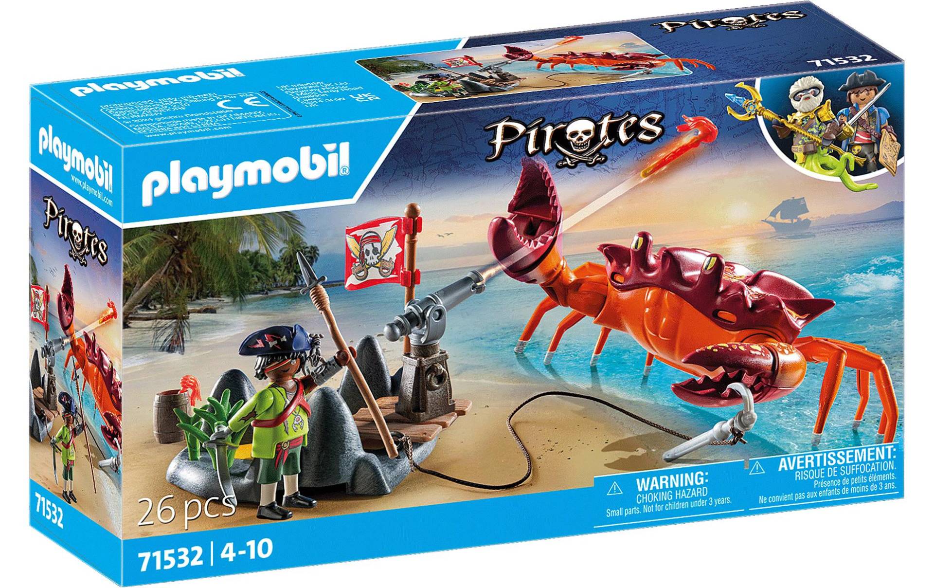 Playmobil® Spielbausteine »Pirates Kampf gegen die Riesenkrabbe 71532«, (26 St.) von Playmobil®