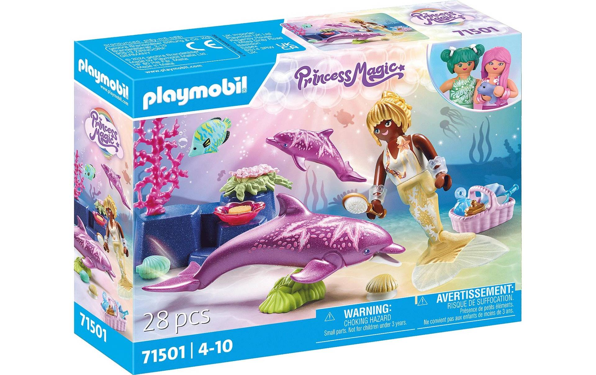 Playmobil® Spielbausteine »Princess Magic Meerjungfrau mit Delfinen 71501«, (28 St.) von Playmobil®