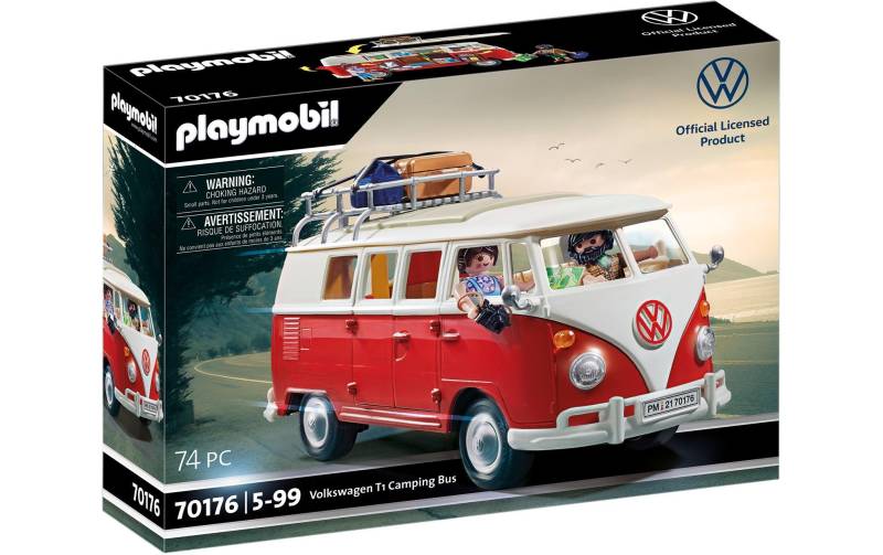 Playmobil® Spielbausteine »Volkswagen T1 Camping Bus 70176«, (74 St.) von Playmobil®