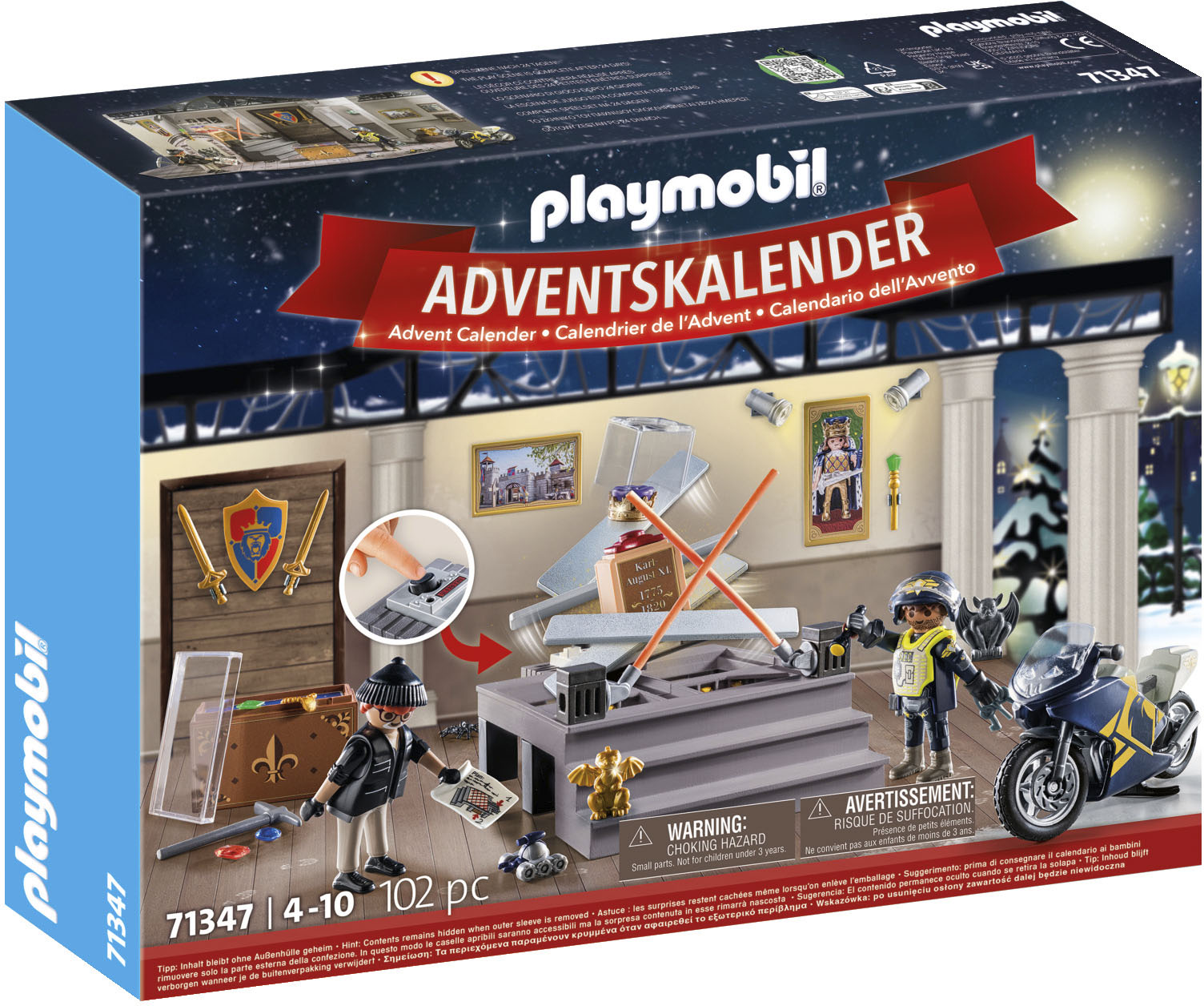 Playmobil® Spielzeug-Adventskalender »Spielbausteine, Polizei Museumsdiebstahl (71347)«, ab 4 Jahren, City Action von Playmobil®