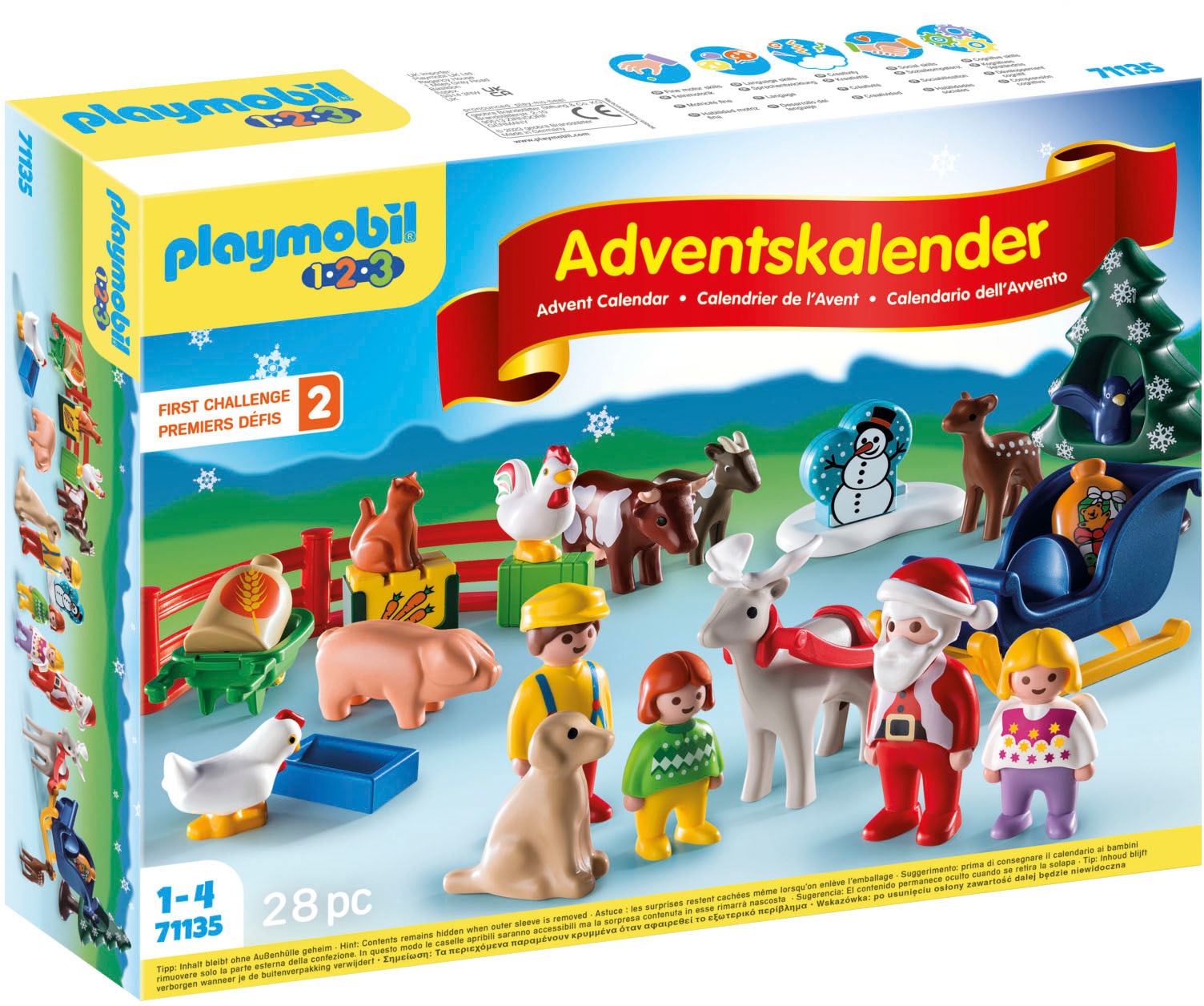 Playmobil® Spielzeug-Adventskalender »Spielbausteine, Weihnacht Bauernhof (71135), 1.2.3.«, ab 12 Monaten von Playmobil®