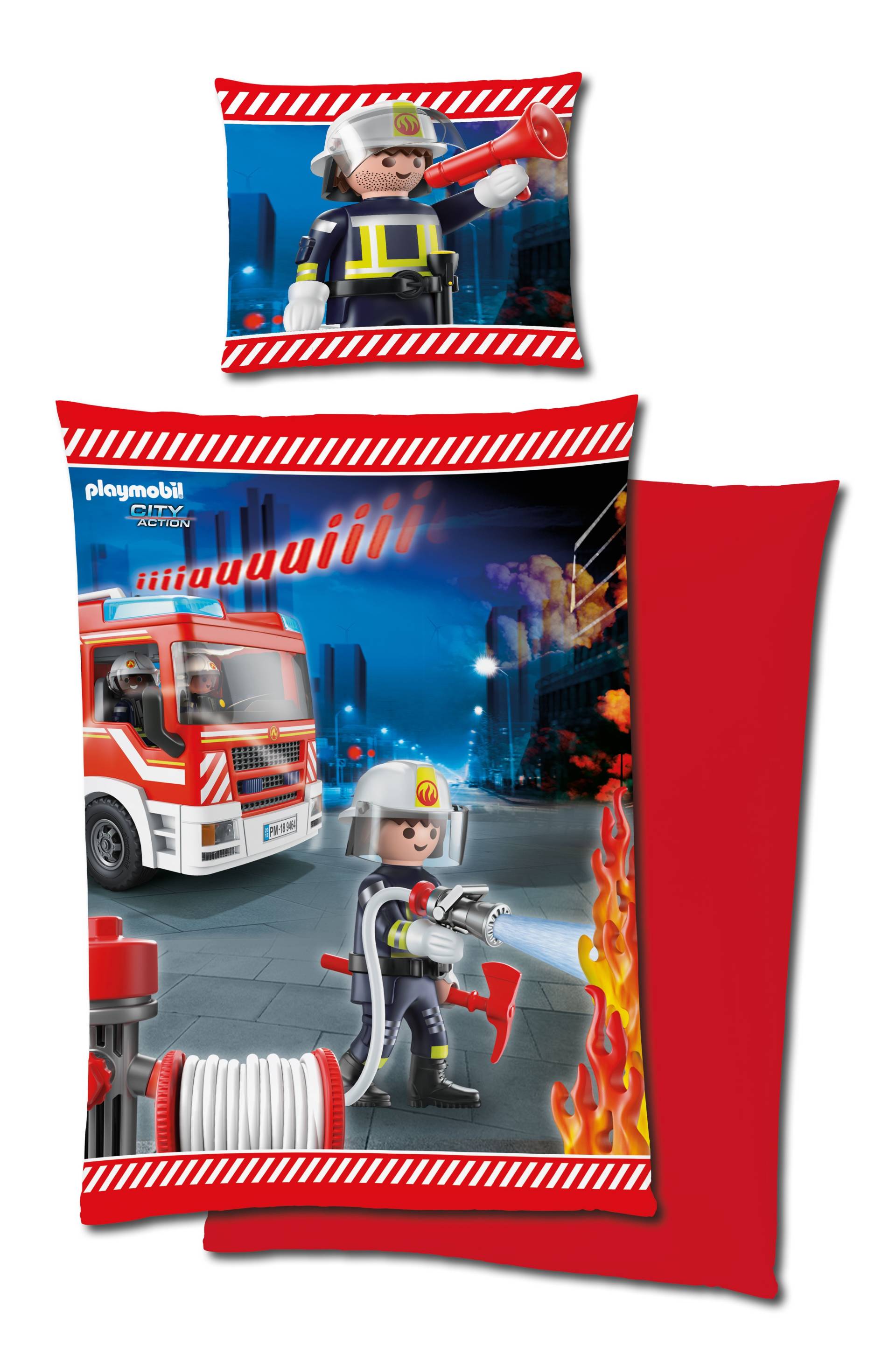 Playmobil® Wendebettwäsche »Renforcé-Bettwäsche »Playmobil Feuerwehr«« von Playmobil®