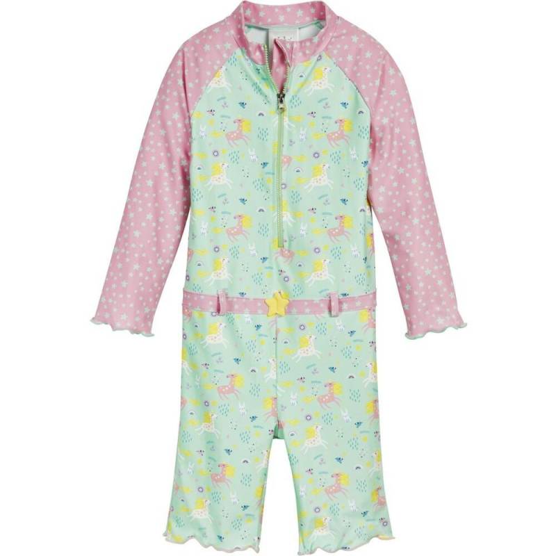 Badeanzug, Mit Uv-schutz Mädchen Unicorn Unisex Pastellgrün 3-4A von Playshoes