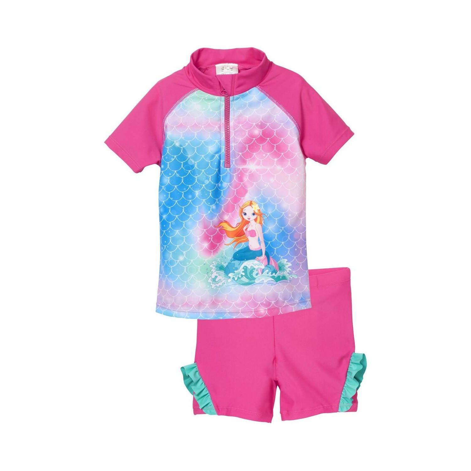 Badeanzug, Zweiteilig, Mit Uv-schutz Mädchen Mermaid Unisex  3-4A von Playshoes