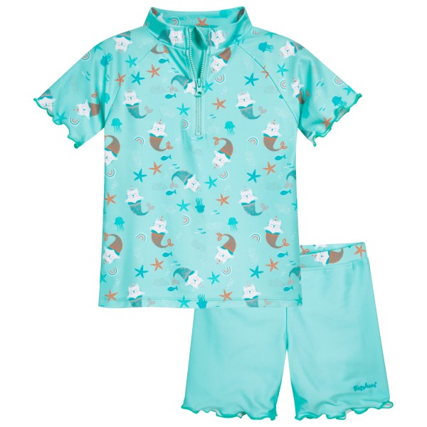 Playshoes - Kid's UV-Schutz Bade-Set Einhornmeerkatze - Lycra Gr 122/128 türkis von Playshoes