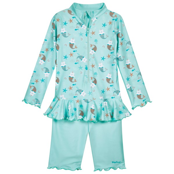 Playshoes - Kid's UV-Schutz Einteiler L/S Einhornmeerkatze - Lycra Gr 86/92 türkis von Playshoes