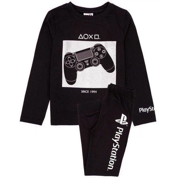 Schlafanzug Mit Langer Hose Jungen Schwarz 140 von Playstation