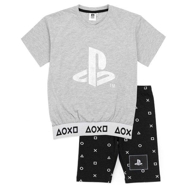 Schlafanzug Mit Shorts Mädchen Grau 164 von Playstation