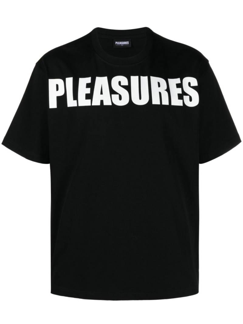 Pleasures Expand logo-print cotton T-shirt - Black von Pleasures