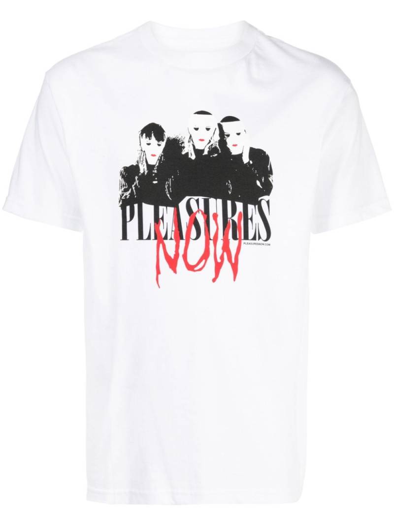 Pleasures Masks cotton T-shirt - White von Pleasures