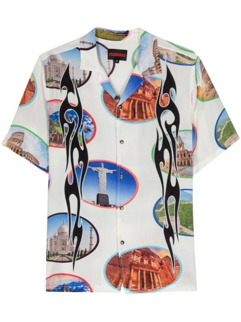 Pleasures Seven Wonder-print bowling shirt - Neutrals von Pleasures