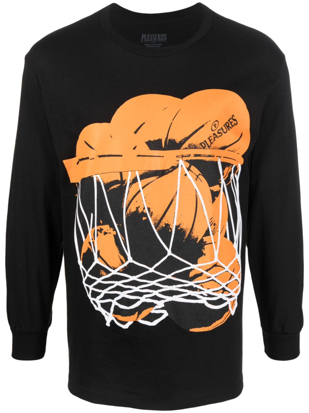 Pleasures logo-print cotton sweatshirt - Black von Pleasures