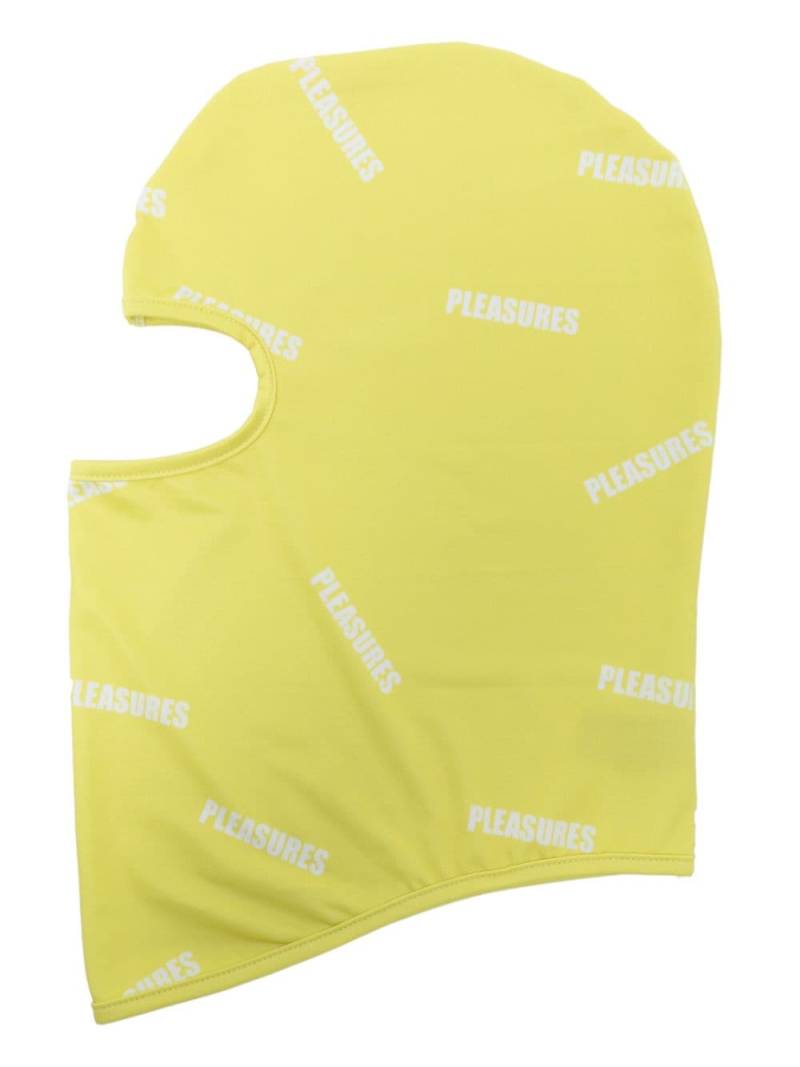 Pleasures logo-print stretch balaclava - Yellow von Pleasures