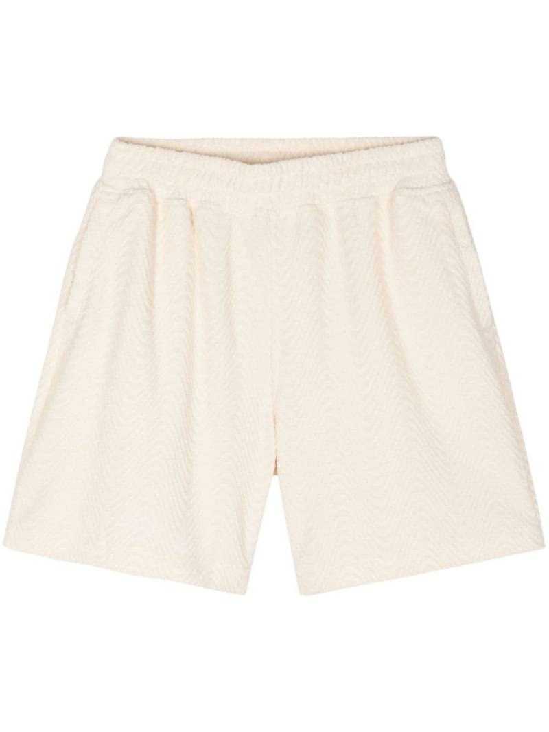 Pleasures wavy terry-cloth shorts - White von Pleasures