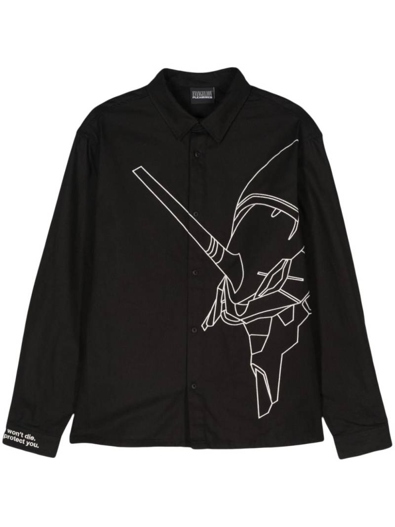 Pleasures x Evangelion Longinus Work shirt - Black von Pleasures