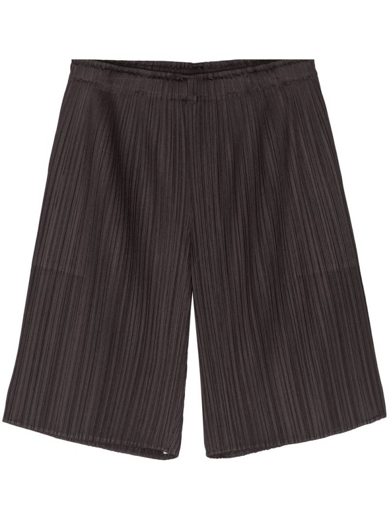 Pleats Please Issey Miyake April plissé shorts - Black von Pleats Please Issey Miyake