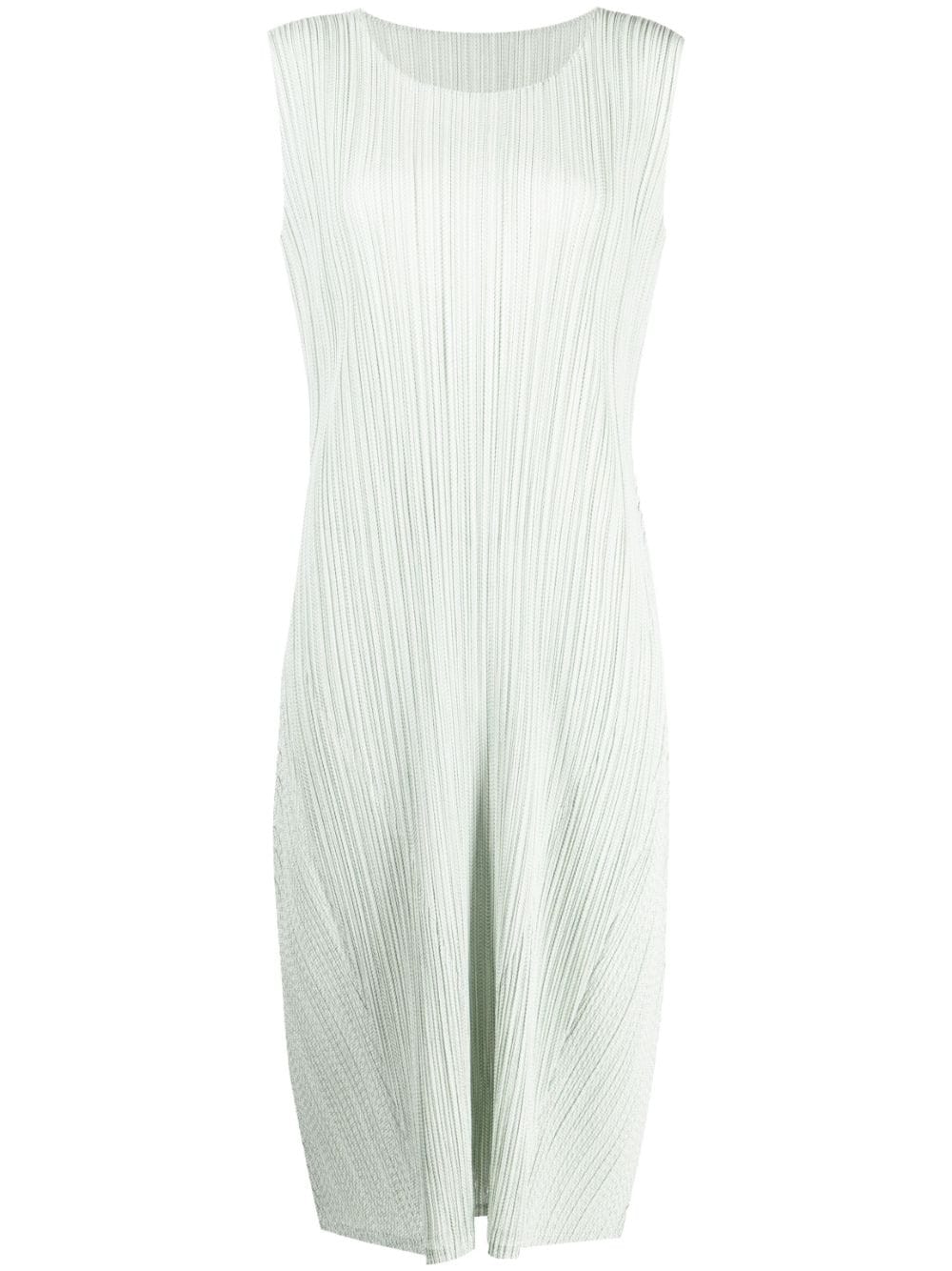 Pleats Please Issey Miyake Cotton Alley plissé midi dress - Green von Pleats Please Issey Miyake