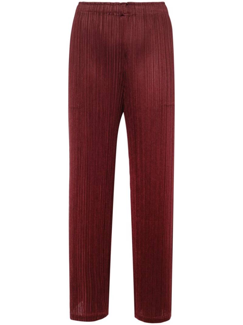 Pleats Please Issey Miyake February straight-leg trousers - Red von Pleats Please Issey Miyake