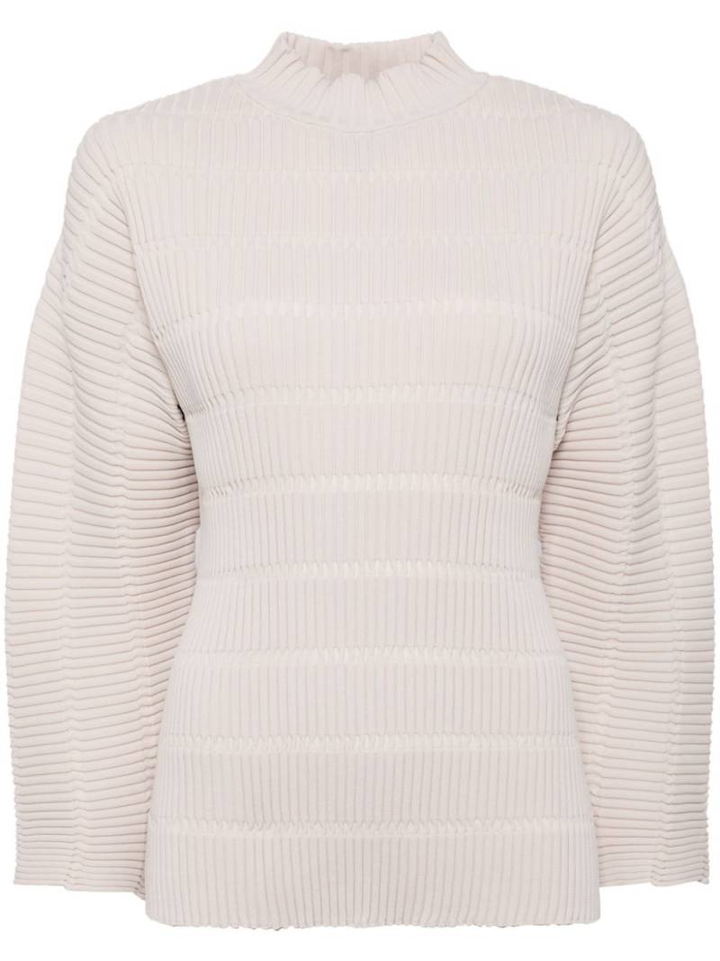 Pleats Please Issey Miyake Jiggly jumper - Neutrals von Pleats Please Issey Miyake