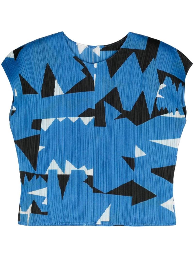 Pleats Please Issey Miyake Lucid T-shirt - Blue von Pleats Please Issey Miyake