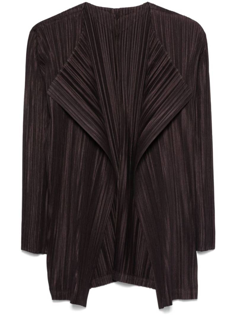 Pleats Please Issey Miyake Mellow Pleats cardigan - Brown von Pleats Please Issey Miyake