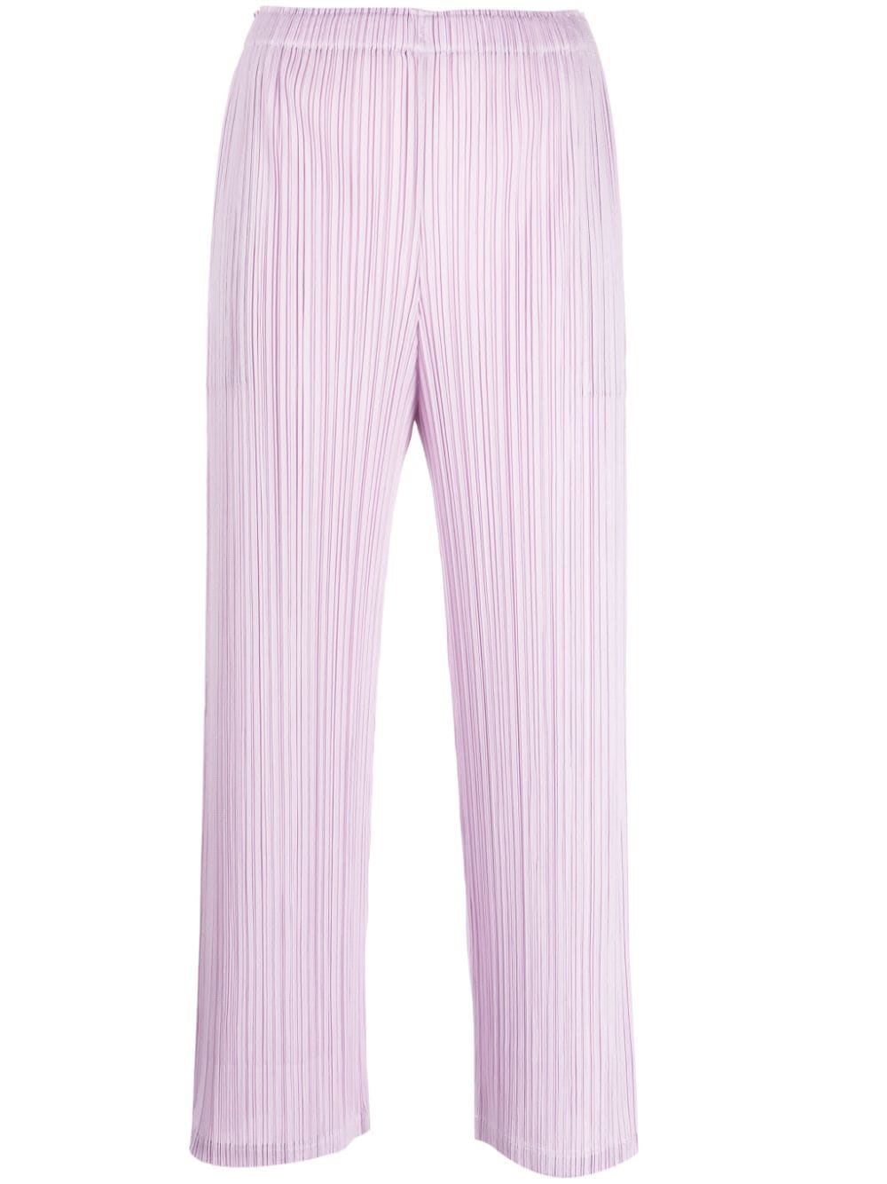 Pleats Please Issey Miyake Monthly Colors December plissé trousers - Purple von Pleats Please Issey Miyake