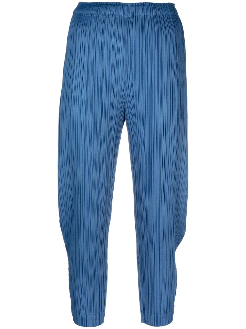 Pleats Please Issey Miyake Monthly Colors January plissé trousers - Blue von Pleats Please Issey Miyake