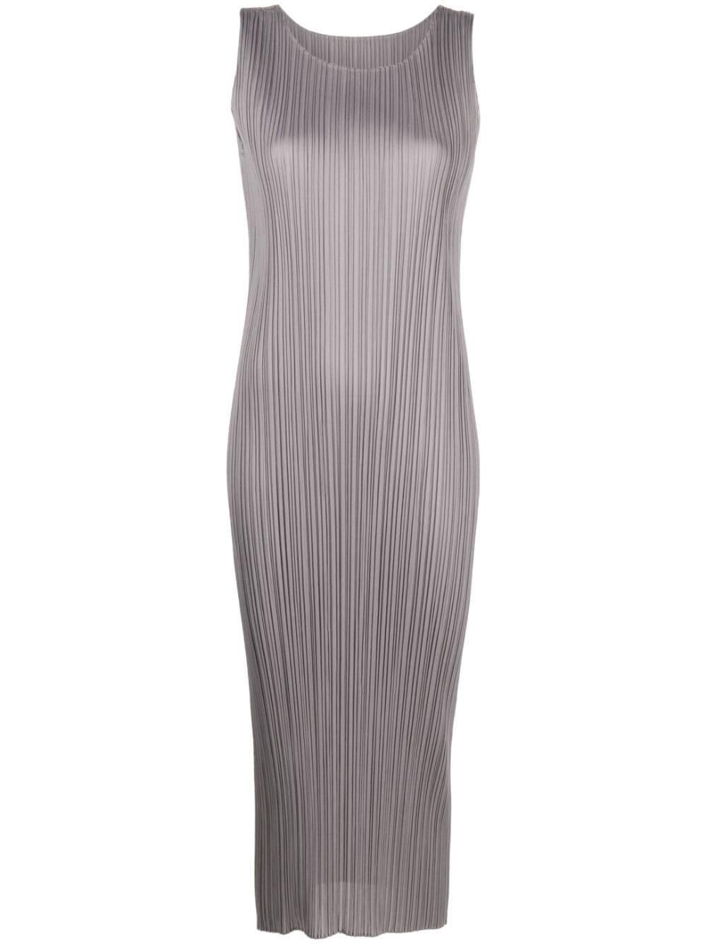 Pleats Please Issey Miyake Monthly Colors plissé midi dress - Grey von Pleats Please Issey Miyake