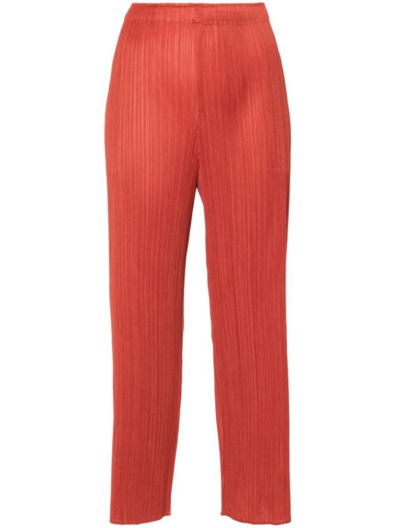 Pleats Please Issey Miyake Monthly Colors: April straight-leg trousers - Orange von Pleats Please Issey Miyake