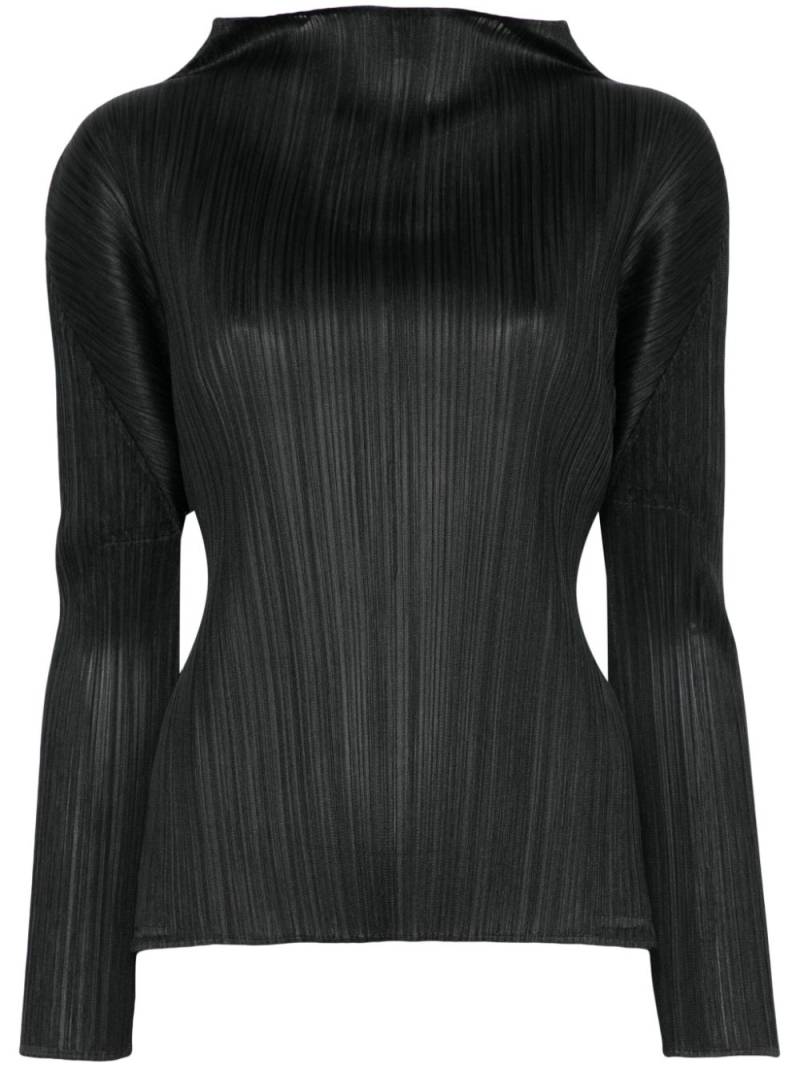 Pleats Please Issey Miyake New Colorful Basics 3 top - Black von Pleats Please Issey Miyake