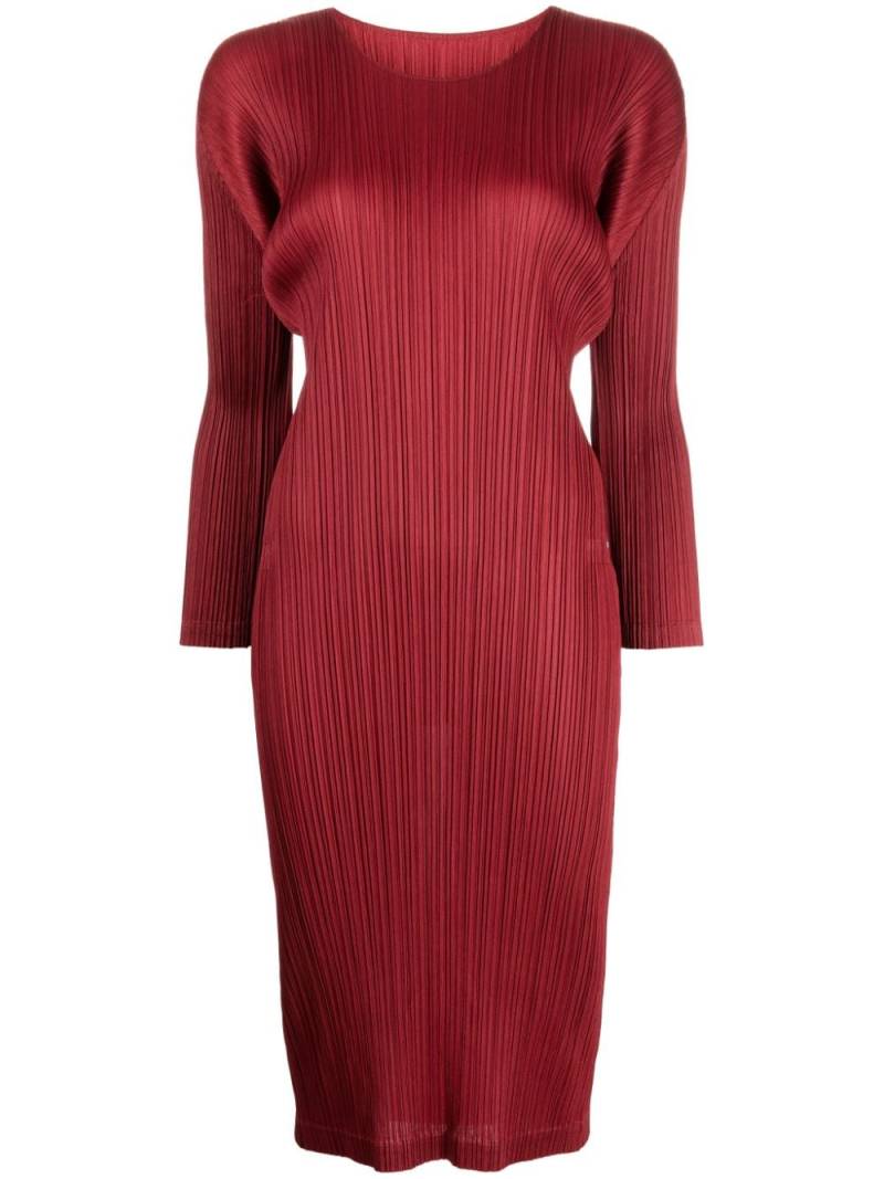 Pleats Please Issey Miyake November pleated dress - Red von Pleats Please Issey Miyake