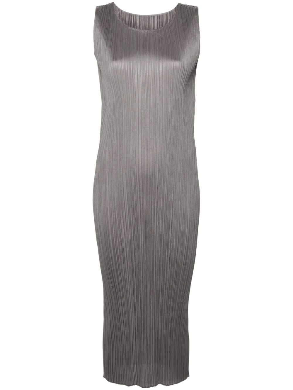 Pleats Please Issey Miyake Peanuts pleated midi dress - Grey von Pleats Please Issey Miyake