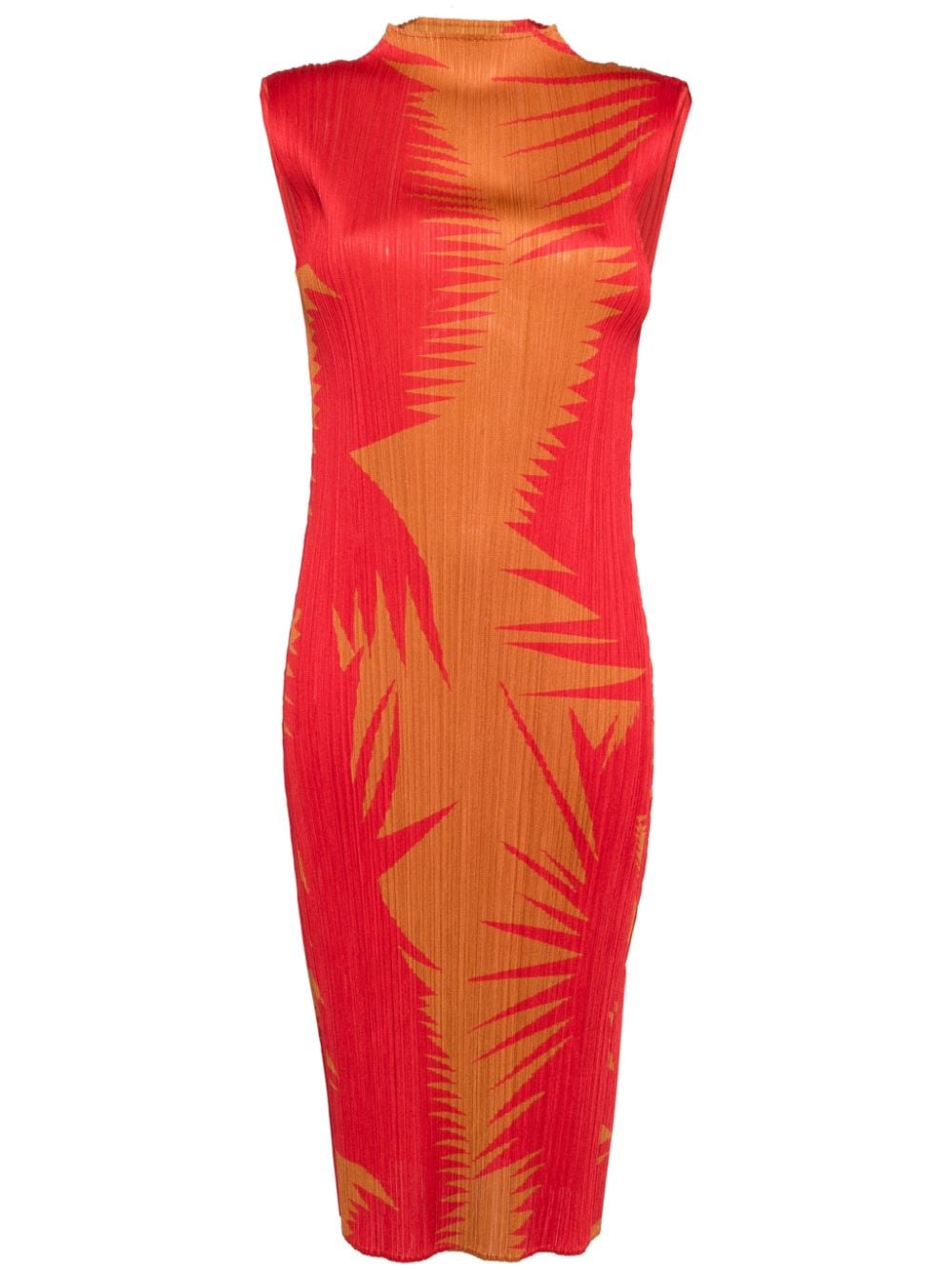 Pleats Please Issey Miyake Piquant pleated midi dress - Red von Pleats Please Issey Miyake
