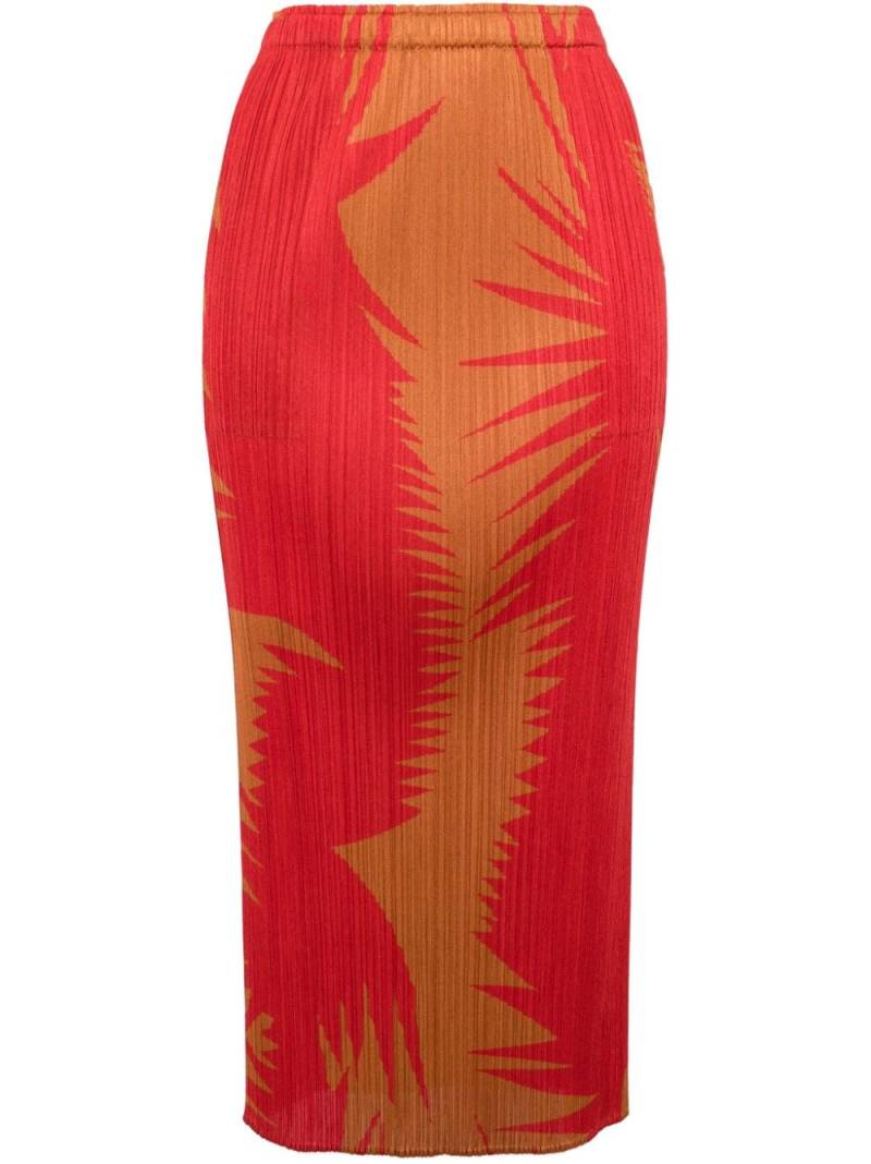 Pleats Please Issey Miyake Plissé midi-skirt - Red von Pleats Please Issey Miyake