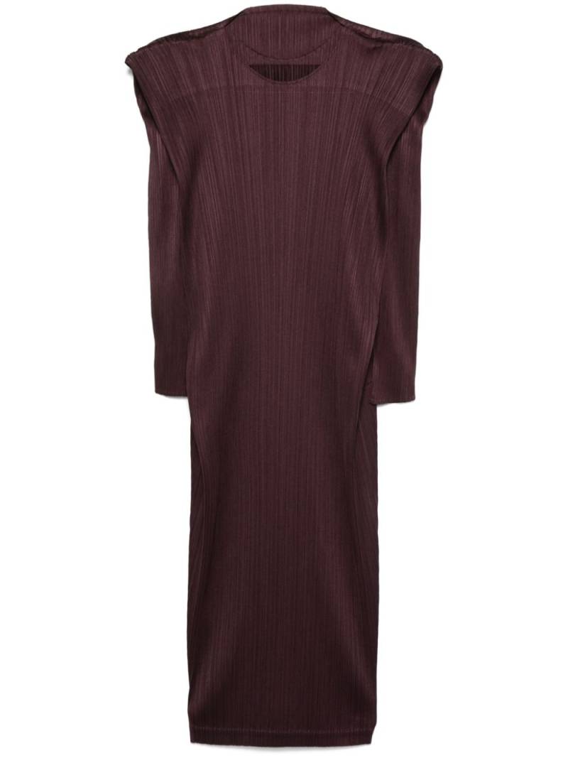 Pleats Please Issey Miyake September midi dress - Brown von Pleats Please Issey Miyake