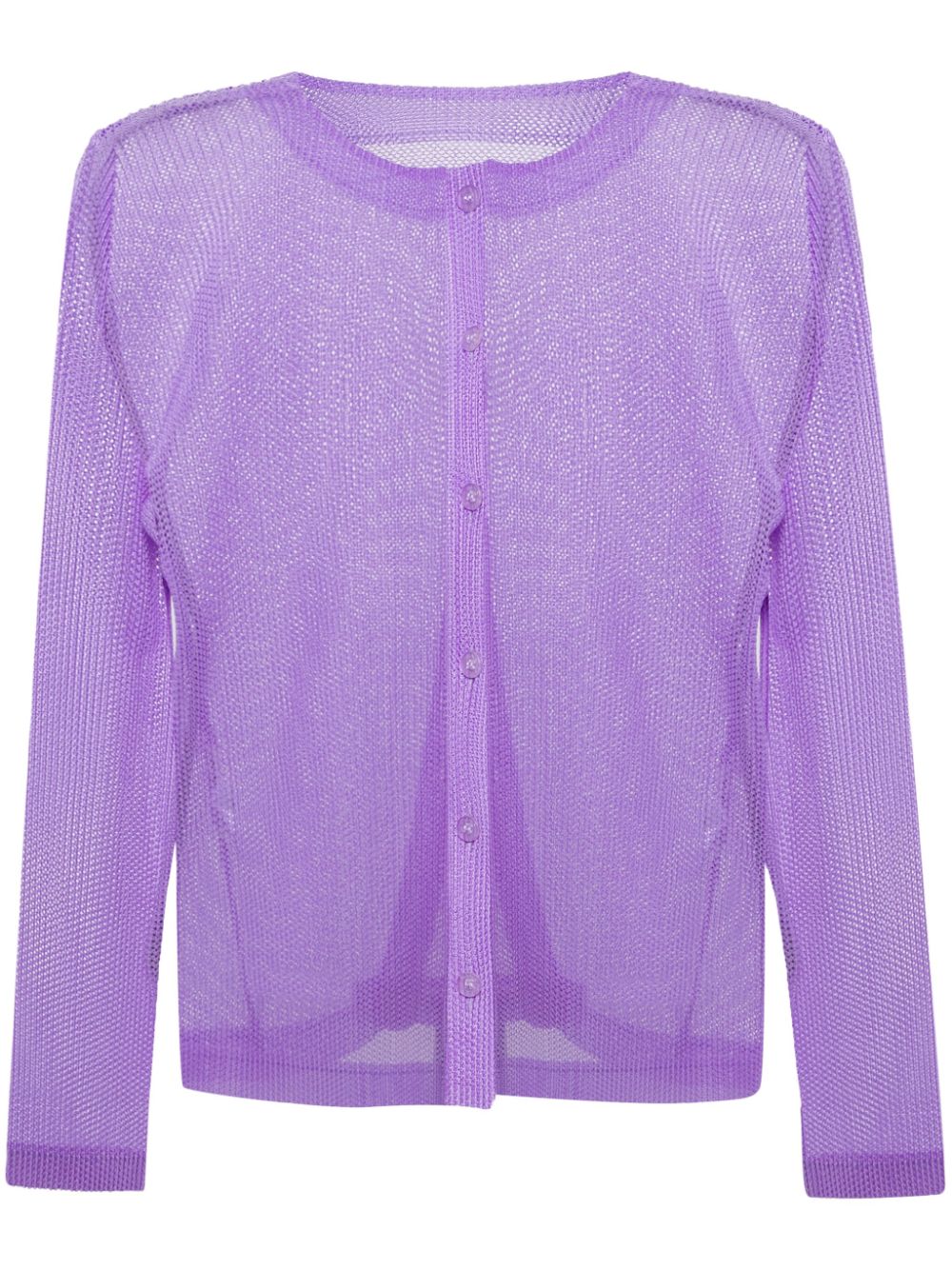 Pleats Please Issey Miyake Tatami April mesh cardigan - Purple von Pleats Please Issey Miyake