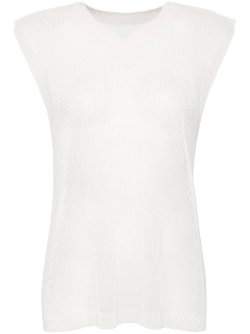 Pleats Please Issey Miyake Tatami July tank top - White von Pleats Please Issey Miyake