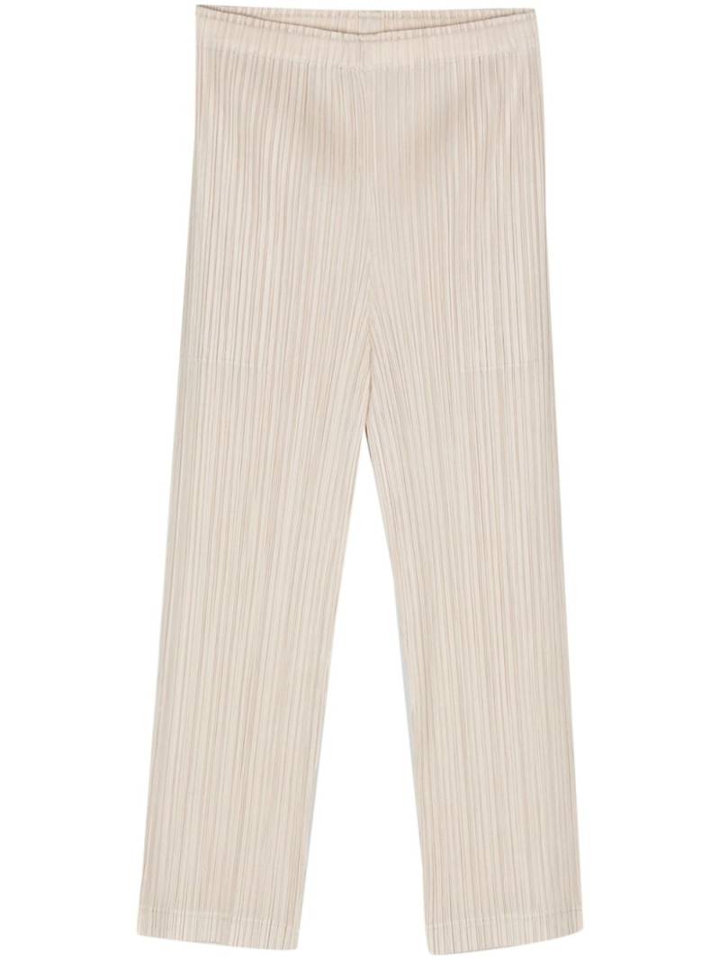 Pleats Please Issey Miyake Thicker Bottoms 1 plissé trousers - Neutrals von Pleats Please Issey Miyake