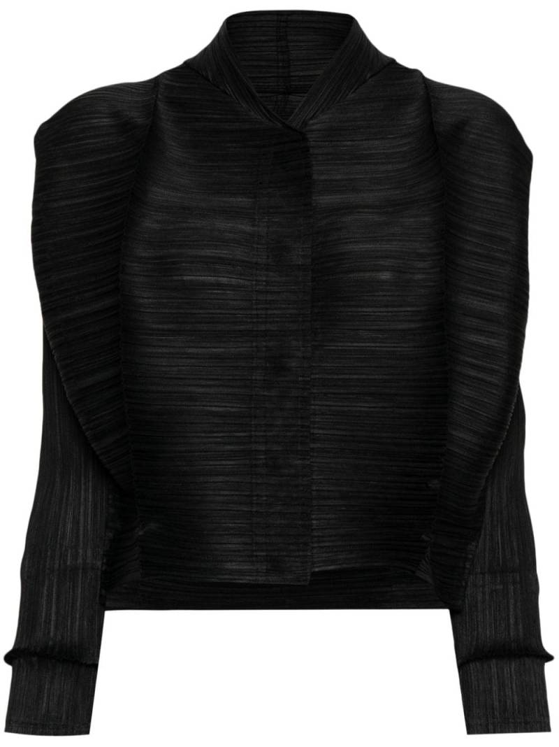 Pleats Please Issey Miyake Thicker cropped jacket - Black von Pleats Please Issey Miyake