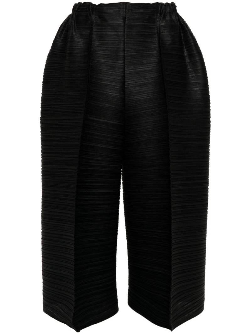 Pleats Please Issey Miyake Thicker Bounce cropped trousers - Black von Pleats Please Issey Miyake