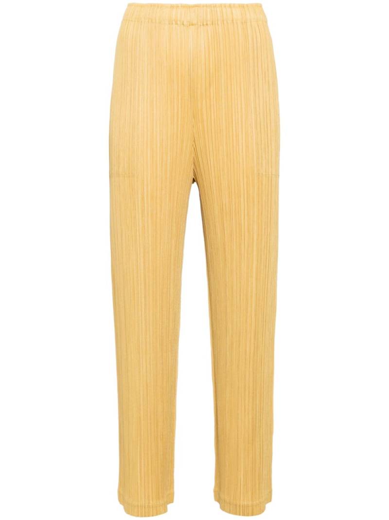 Pleats Please Issey Miyake Thicker trousers - Yellow von Pleats Please Issey Miyake