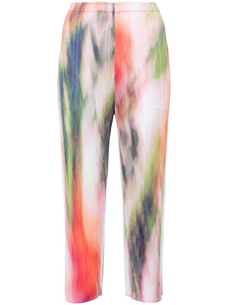 Pleats Please Issey Miyake Turnip & Spinach plissé trousers - Multicolour von Pleats Please Issey Miyake