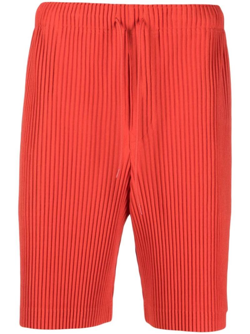 Pleats Please Issey Miyake low-rise drawstring pleated shorts - Red von Pleats Please Issey Miyake