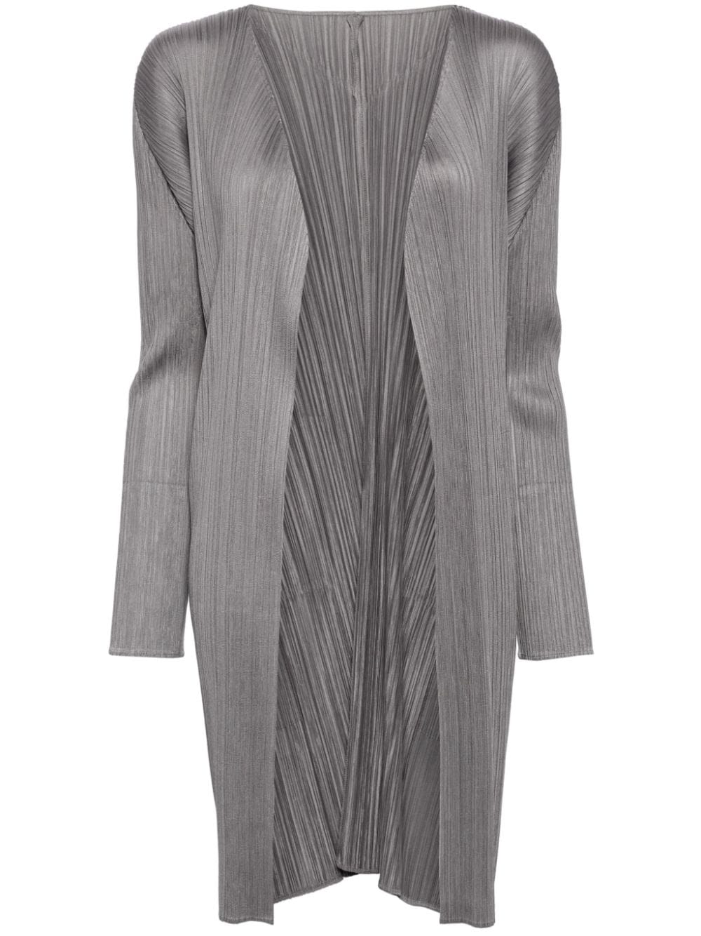 Pleats Please Issey Miyake pleated coat - Grey von Pleats Please Issey Miyake