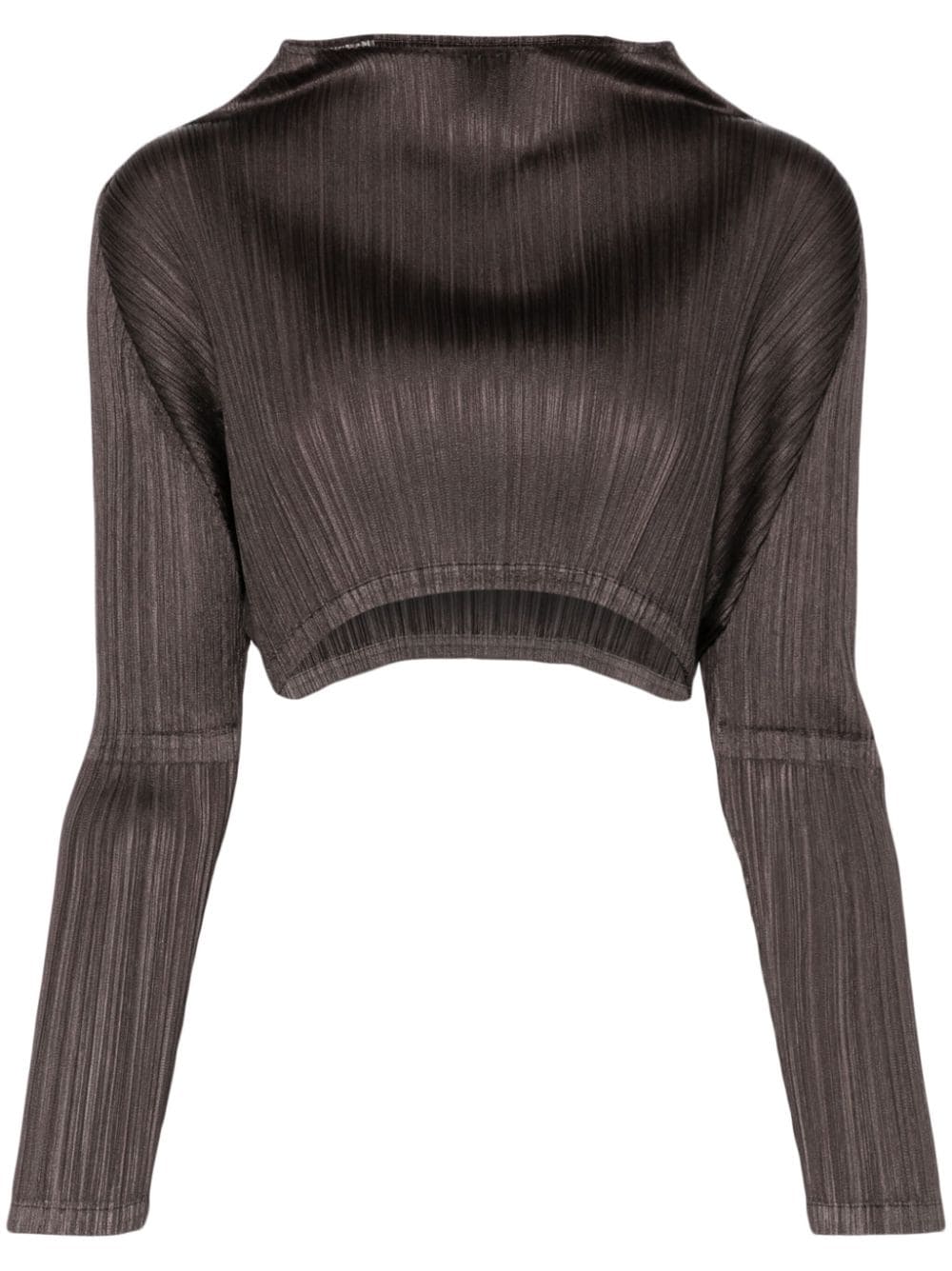 Pleats Please Issey Miyake pleated cropped top - Grey von Pleats Please Issey Miyake